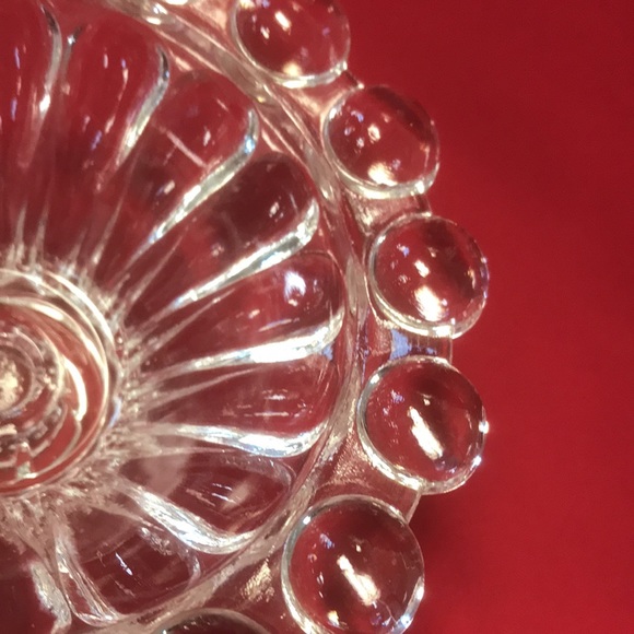 Pr of Vintage Anchor Hocking Berwick aka Boopie Clear Taper Candle Holders - Picture 4 of 5